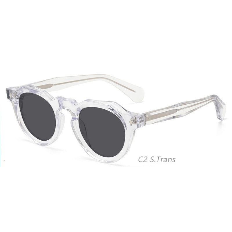 European And American Fashion Oval Thick Frame Sunglasses