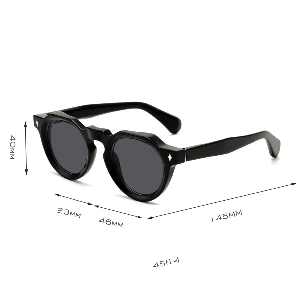 European And American Fashion Oval Thick Frame Sunglasses