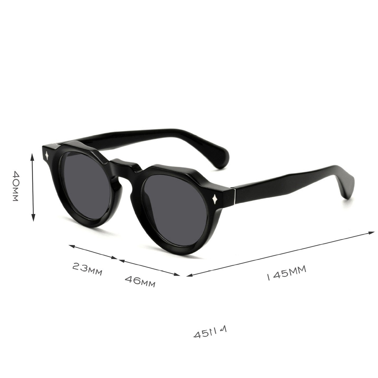 European And American Fashion Oval Thick Frame Sunglasses