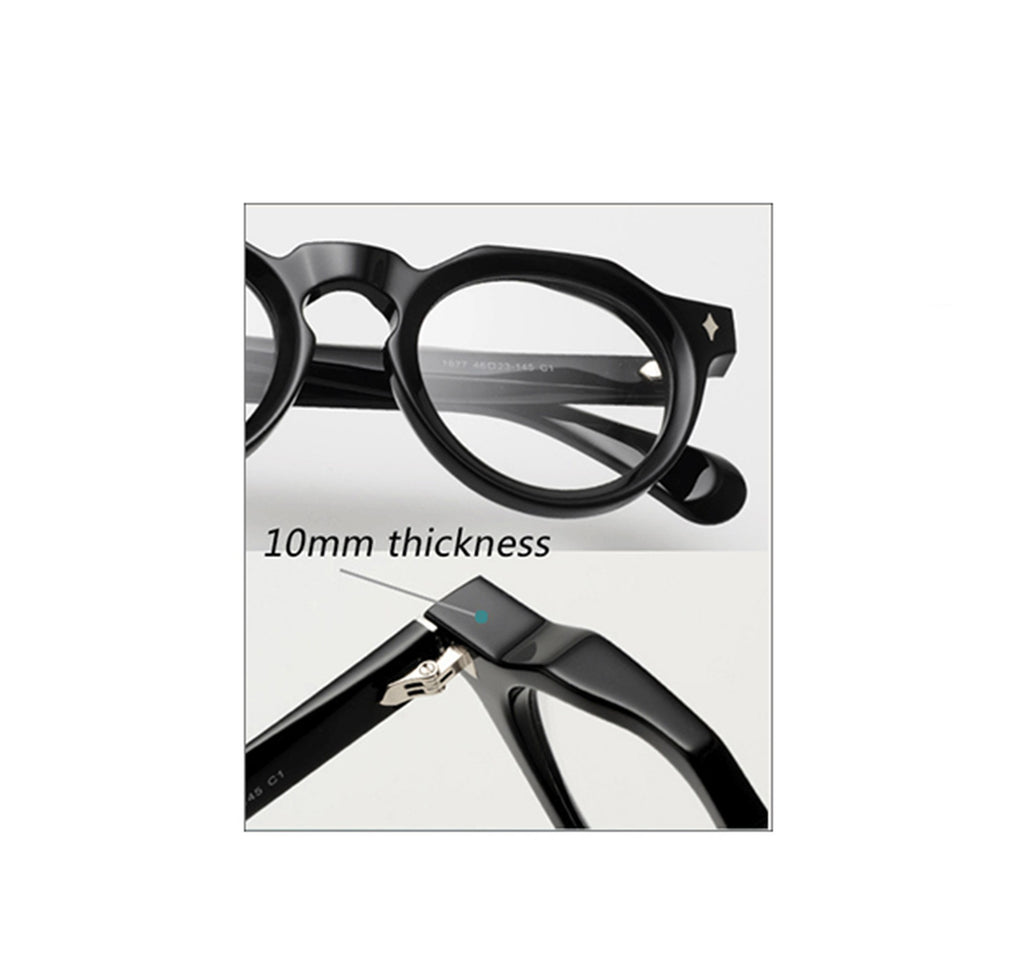 European And American Fashion Oval Thick Frame Sunglasses