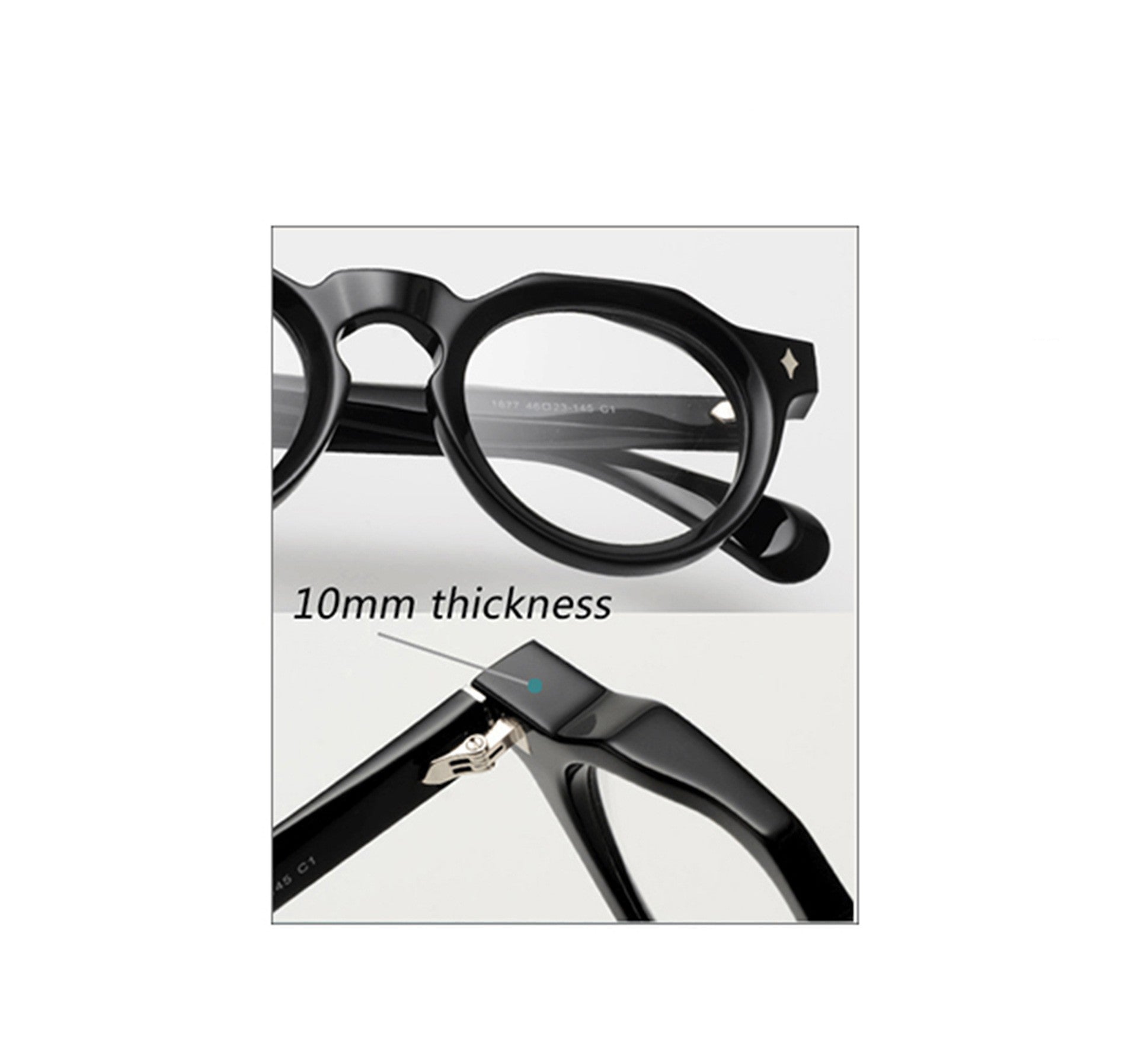 European And American Fashion Oval Thick Frame Sunglasses