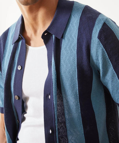 Fashion Men's Polo Shirt Hollow Breathable