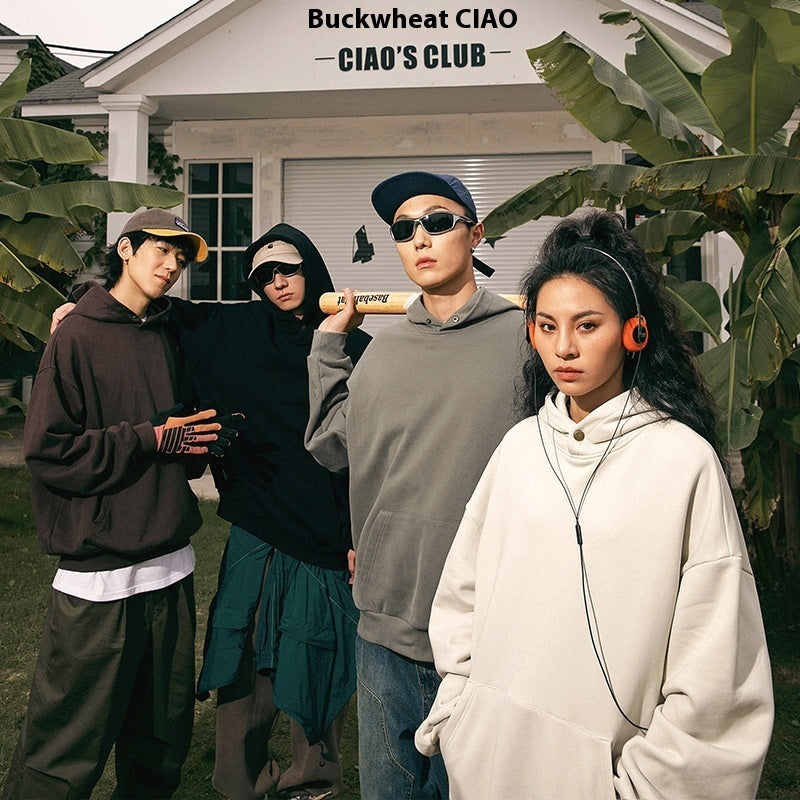 Autumn And Winter Basic Style Loose Solid Color Fashion Brand Coat