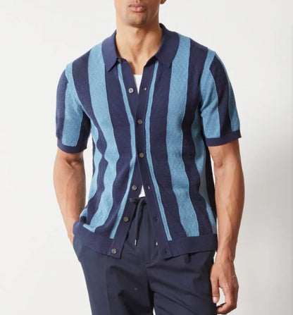 Fashion Men's Polo Shirt Hollow Breathable