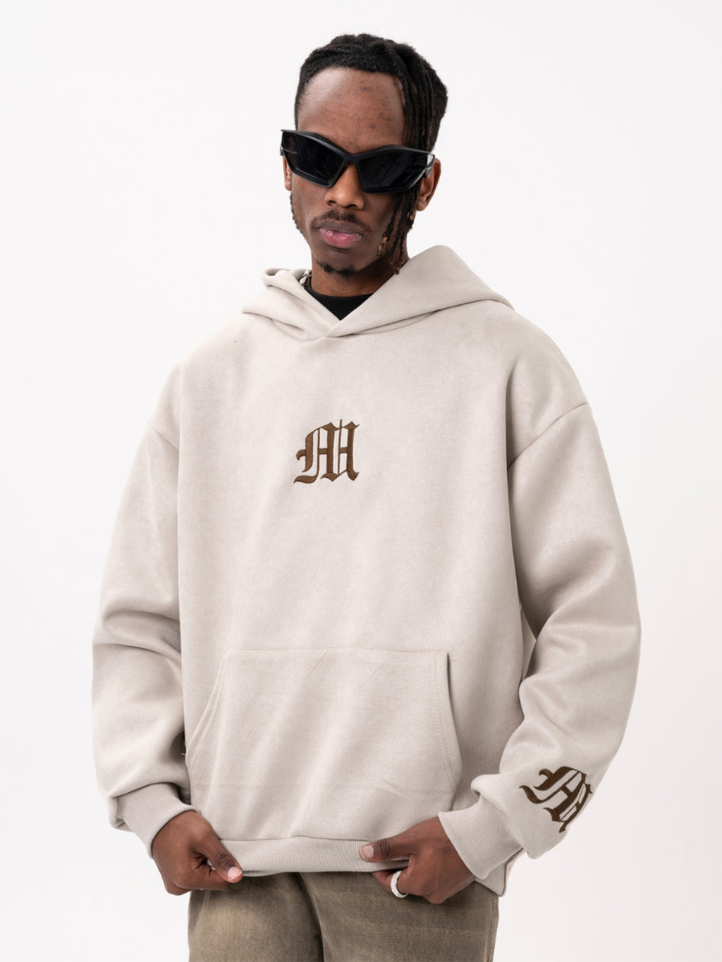 Men's Embroidered Hoodie Retro Loose