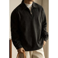 Half Zipper And Lapel Sweater For Men Spring And Autumn New
