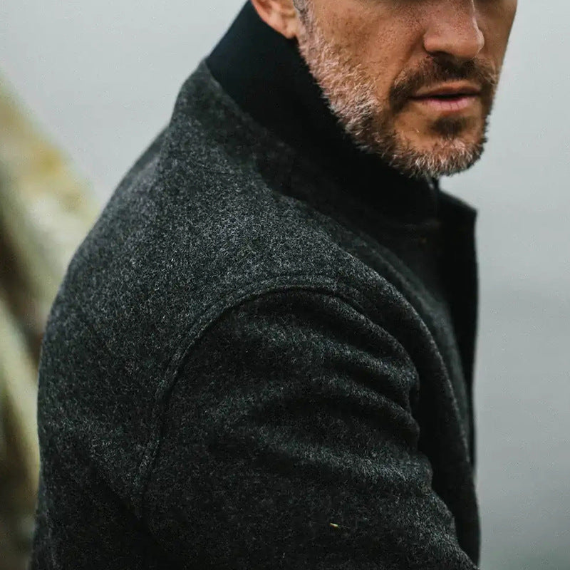 Casual Fashion Solid Color Jacket Men's Coat