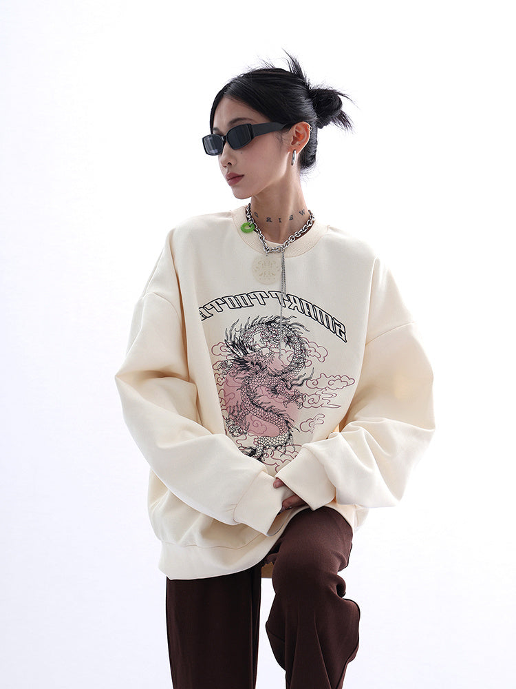 Women's Retro Print Sweatshirt Design