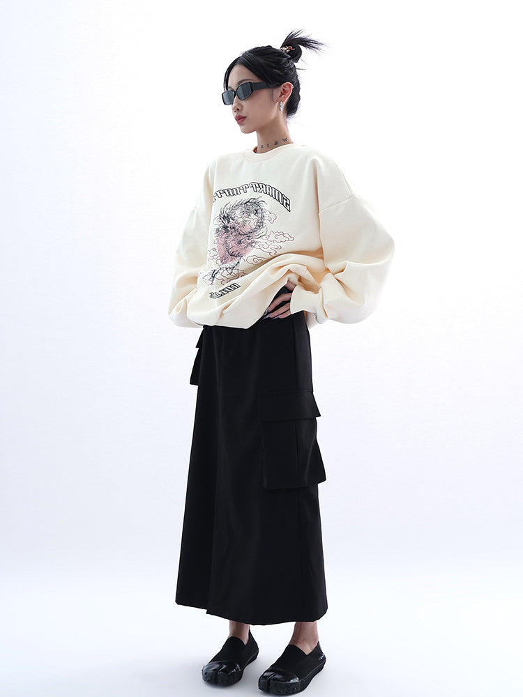 Women's Retro Print Sweatshirt Design