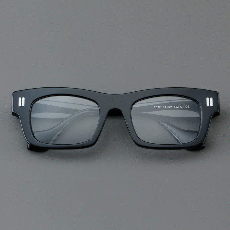 Thick Plate Glasses Patchwork Retro Frame