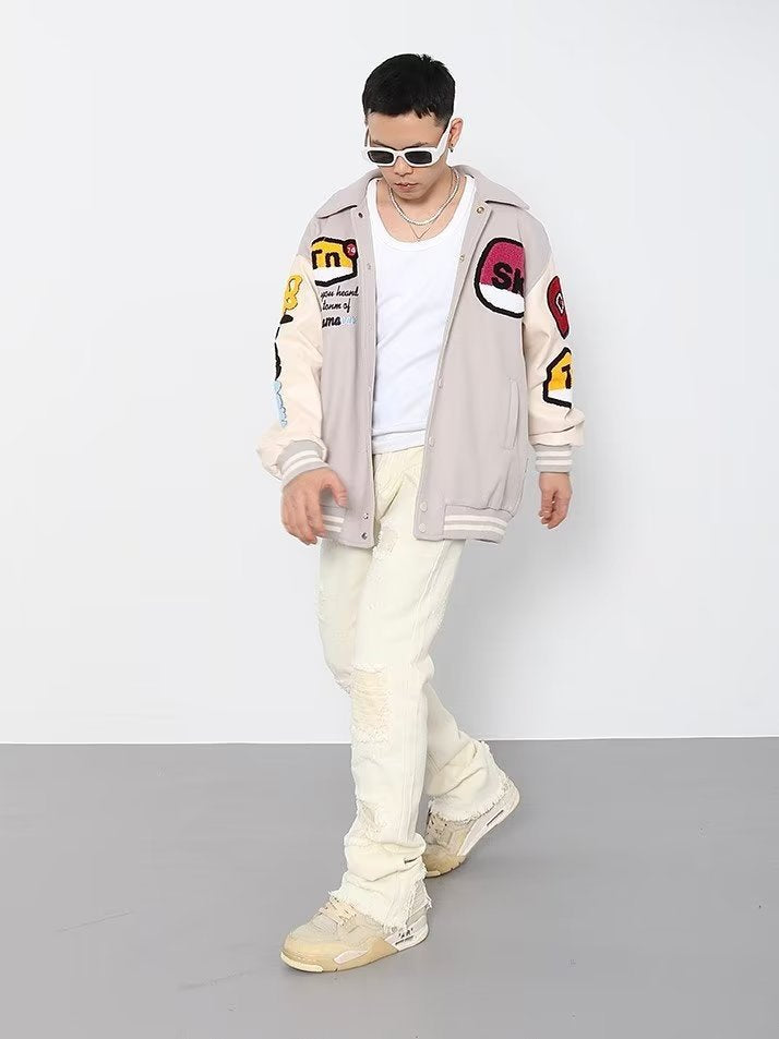 Men's And Women's Fashionable Frayed Hem Ripped Jeans